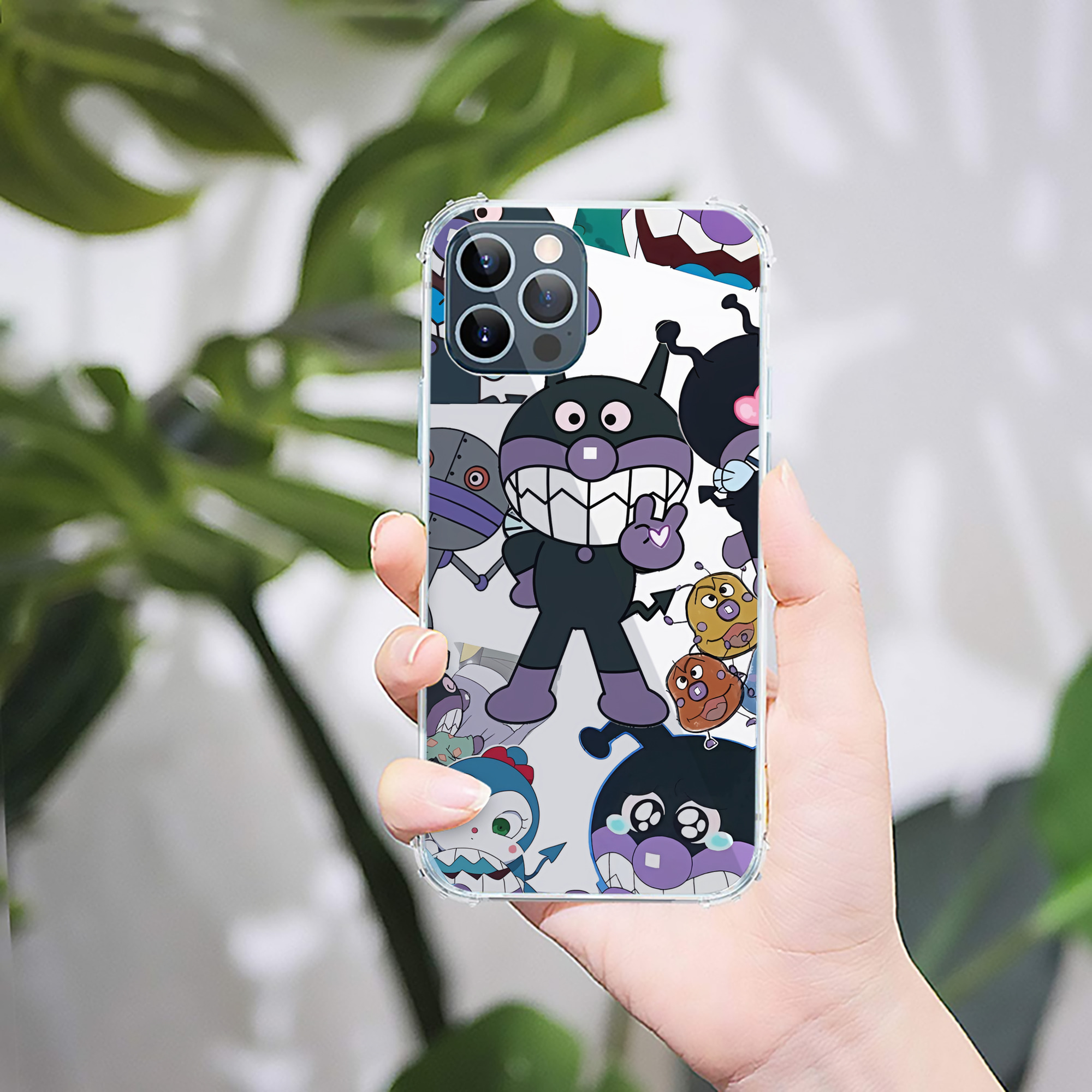 （画像用） アンパンマン Anpanman 【iPhone 12シリーズ対応】透明スマホケース（クリアソフトケース）